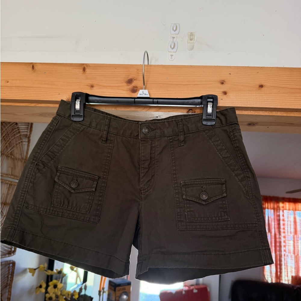 Banana Republic Olive Cargo Pocket Shorts